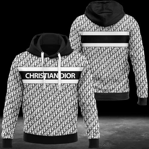 dior mens hoodie black|black and white Dior hoodie.